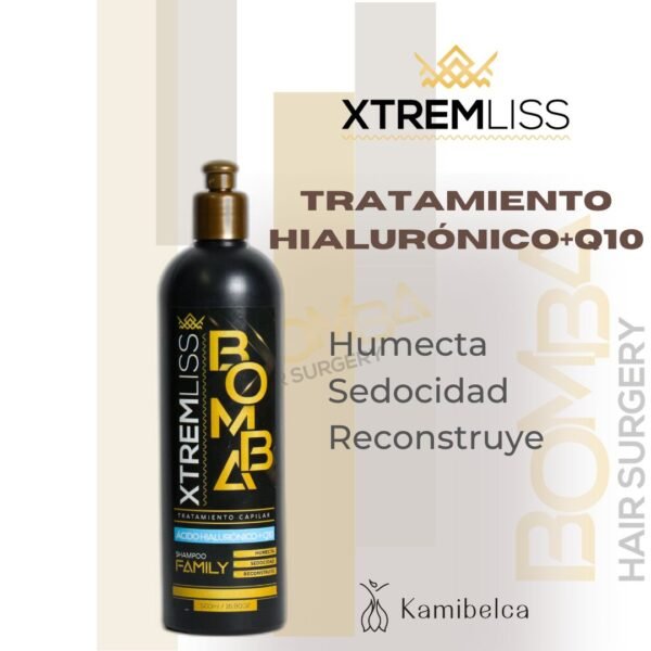 TRATAMIENTO CAPILAR BOMBA XTREMLISS HIALURÓNICO+Q10 500 ML