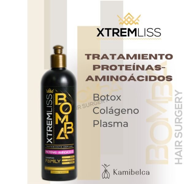 TRATAMIENTO CAPILAR BOMBA XTREMLISS PROTEÍNAS-AMINOÁCIDOS 500 ML